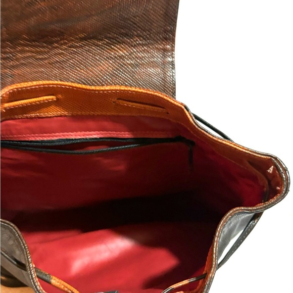 Roberto Vascon Black and Brown Backpack main image 8